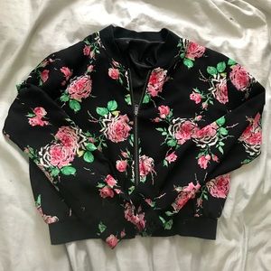 Reformation floral printed bomber